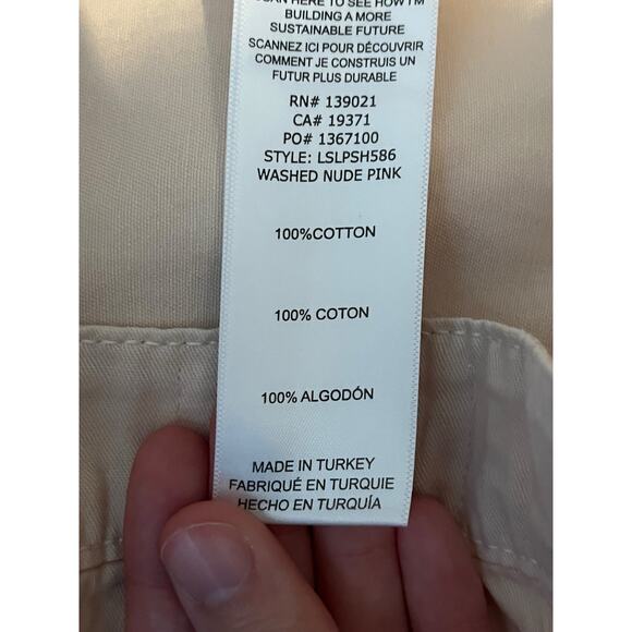 Frame shorts slouch pocket cotton shorts light pink size 34 - Picture 8 of 8